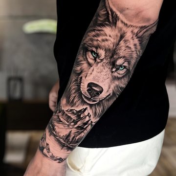 tatouage loup