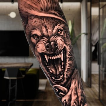 tatouage loup