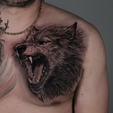 tatouage loup